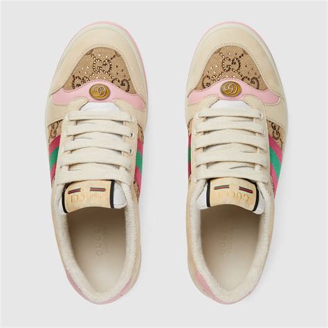 gucci screener shoes|gucci screener sneakers with crystals.